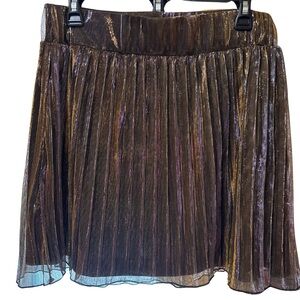 H&M Y2K Black/Gold Elastic Waist, Size M, Mini Skirt